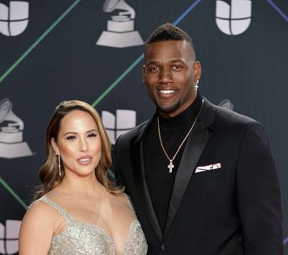 Image of Jorge Soler with his wife, Leydis Serrano