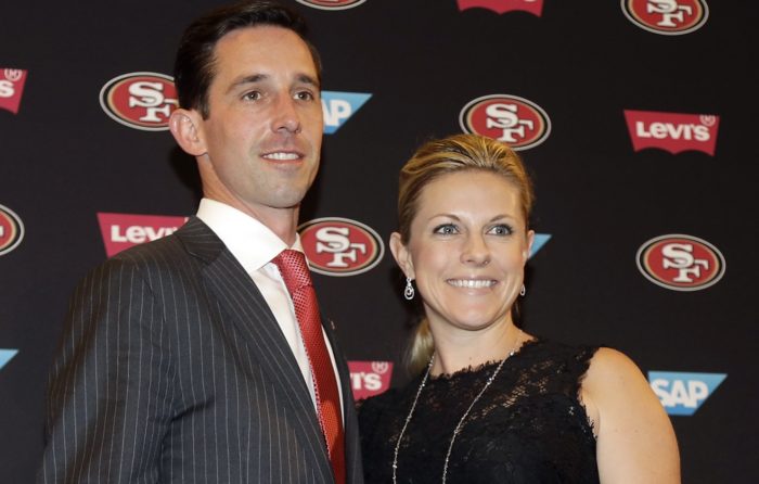 Image of Kyle Shanahan with his wife, Mandy Shanahan