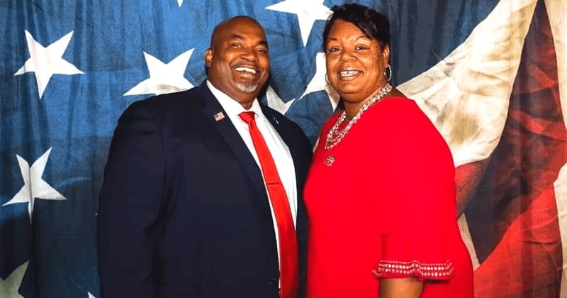 Image of Mark Robinson with his wife, Yolanda Hill