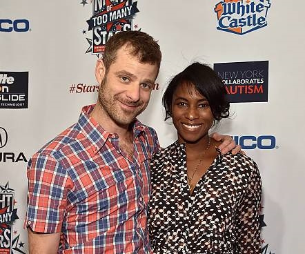Image of Matt Stone with his wife, Angela Howard 