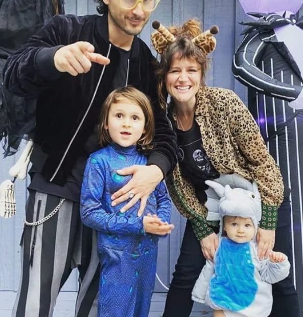 Image of Michael Malarkey and Nadine Lewington with their kids