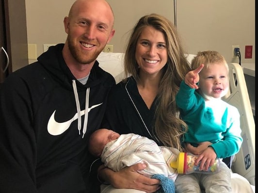 Image of Mike Glennon and Jessica Wetherill with their kids, Brady Wetherill Glennon and Austin John Glennon