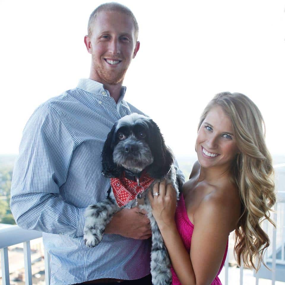 Image of Mike Glennon with is wife, Jessica Wetherill