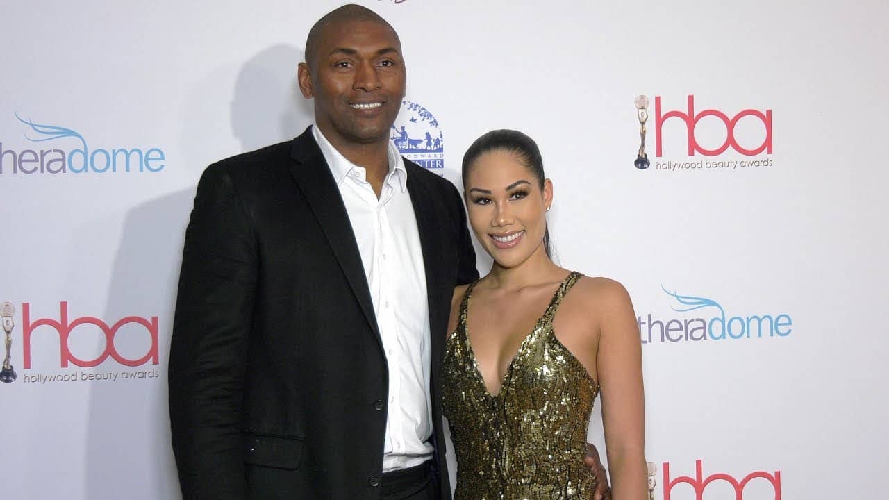 Image of the NBA Champion with his wife Maya Sandiford 