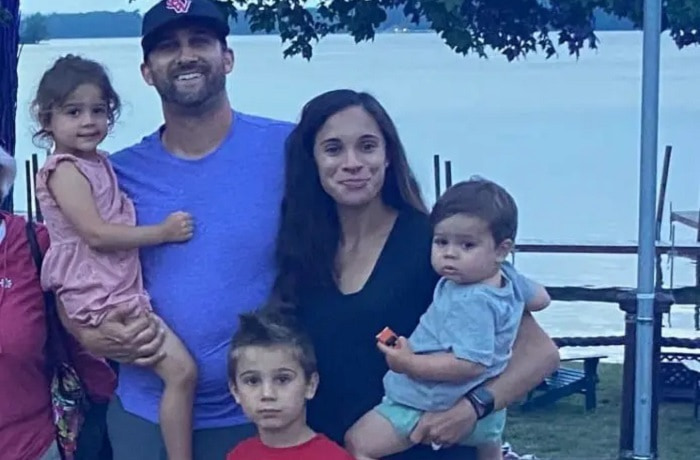 Image of Nick Sirainni and Brett Ashley Cantwell with her kids, Jacob, Miles, and Taylor Sirianni