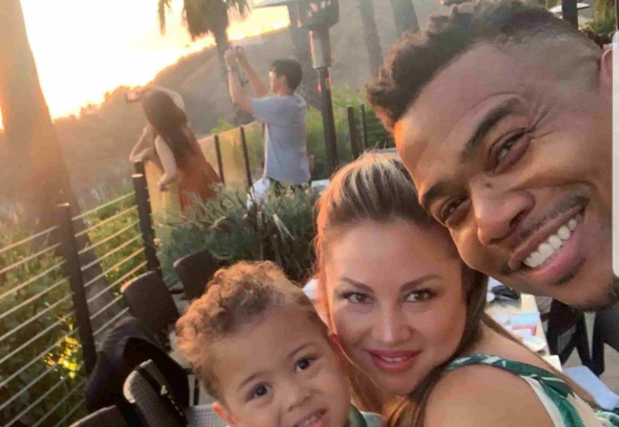 Image of Omar Gooding and Mia Vogel with their son
