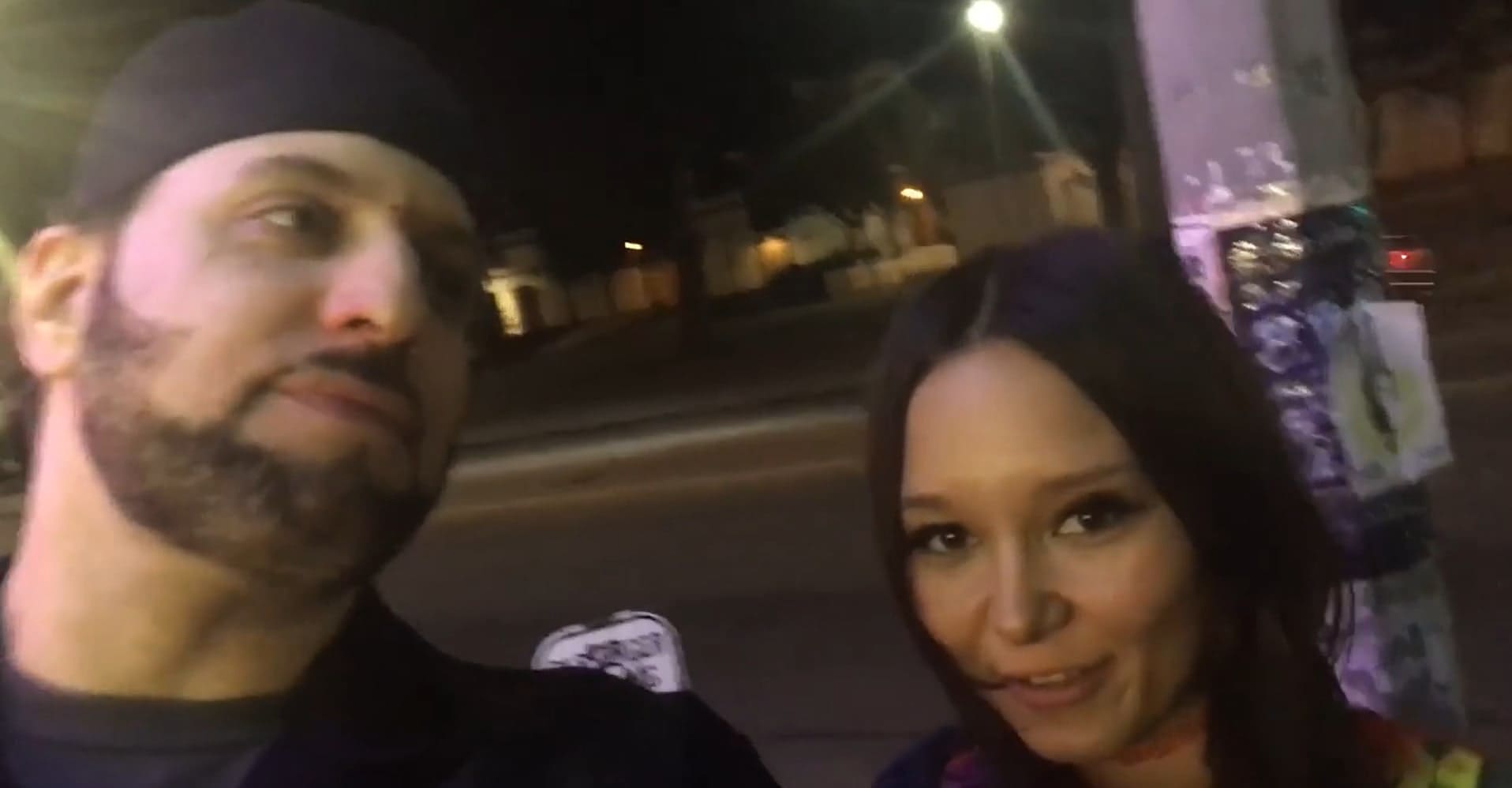 Image of R.A. the Rugged Man with his ex-girlfriend, Nova