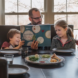 Image of Sam Seder with his kids, Myla Rae Seder and Saul Arthur Seder