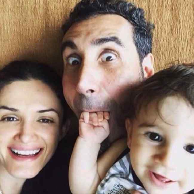 Image of Serj Tankian and Angela Madatyan with their daughter, Rumi Tankian Madatyan