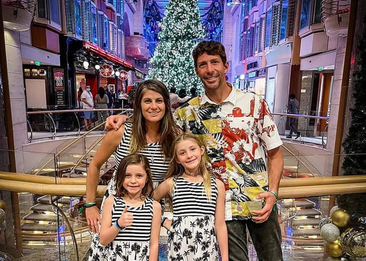 Image of Travis Pastrana with his wife, Lyn-Z Adams Hawkins and their kids, Addy Ruth and Bristol Murphy Pastrana
