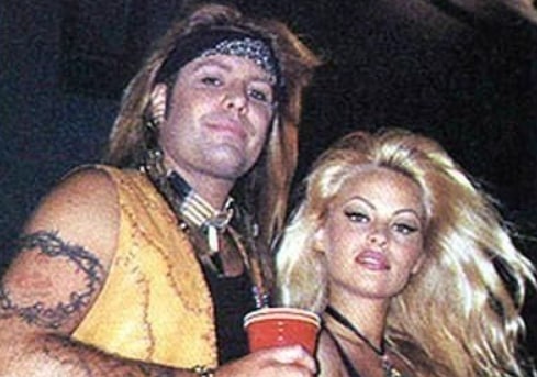Image of Vince Neil with his former partner, Pamela Anderson