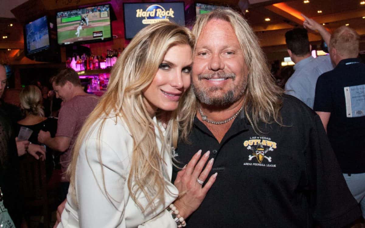 Image of Vince Neil with his current girlfriend, Rain Hannah