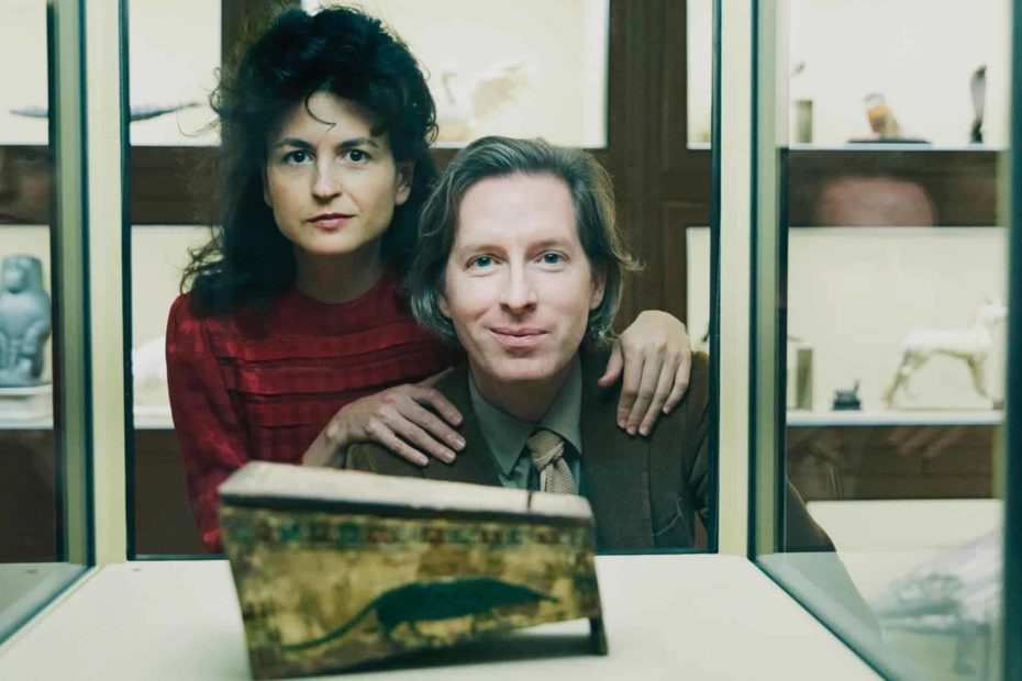 Image of Wes Anderson with his wife, Juman Malouf