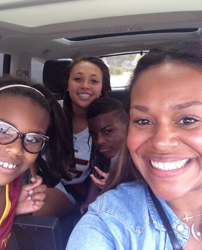 Image of Yonka Clark with her kids, Jaden, Jordan, and Loghan Clark 