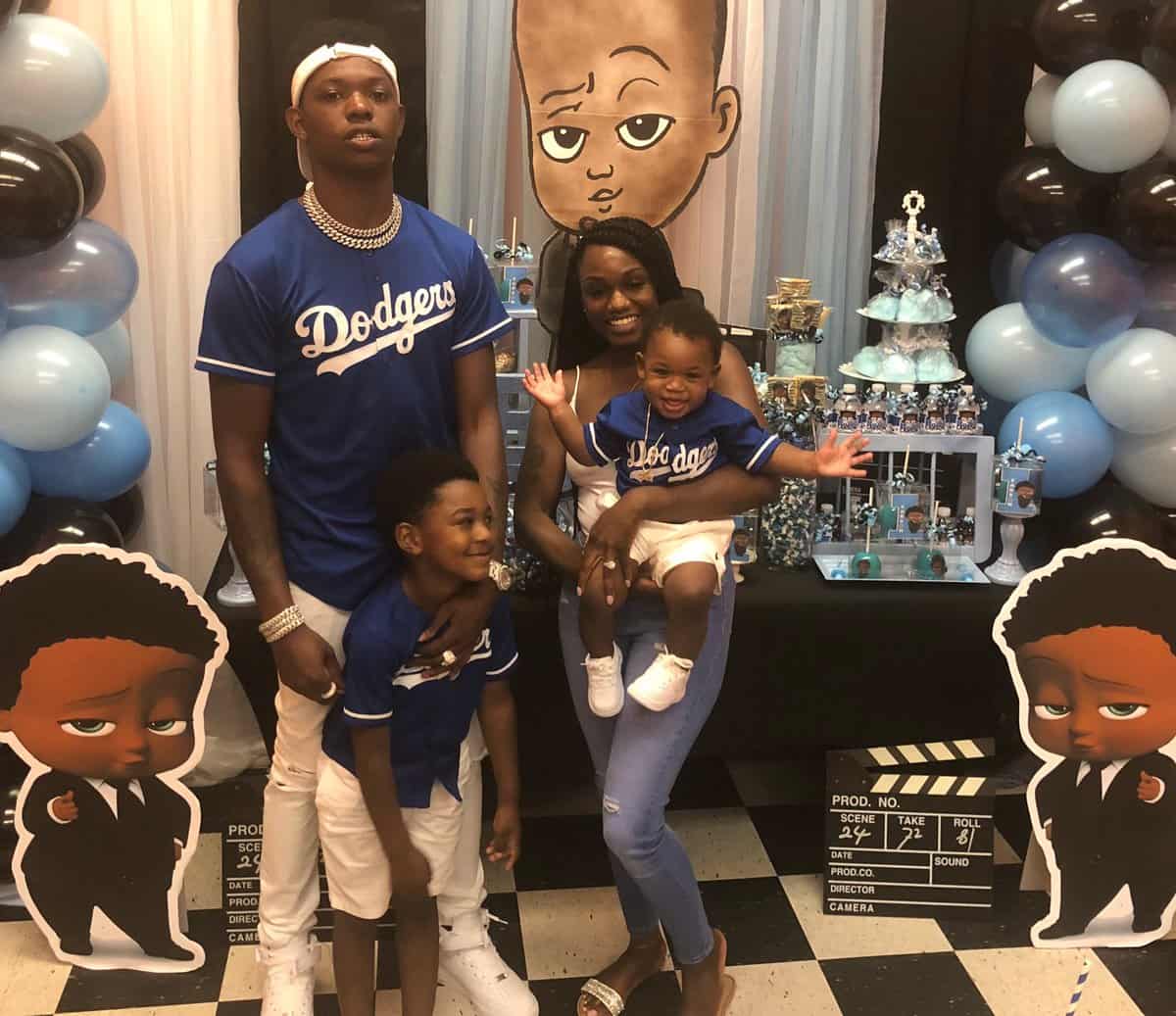 Image of Yung Bleu and Tiemeria with their kids