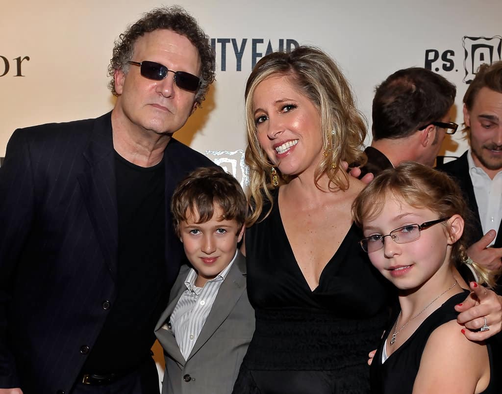 Image of Albert Brooks with his wife, Kimberly Brooks, and their kids