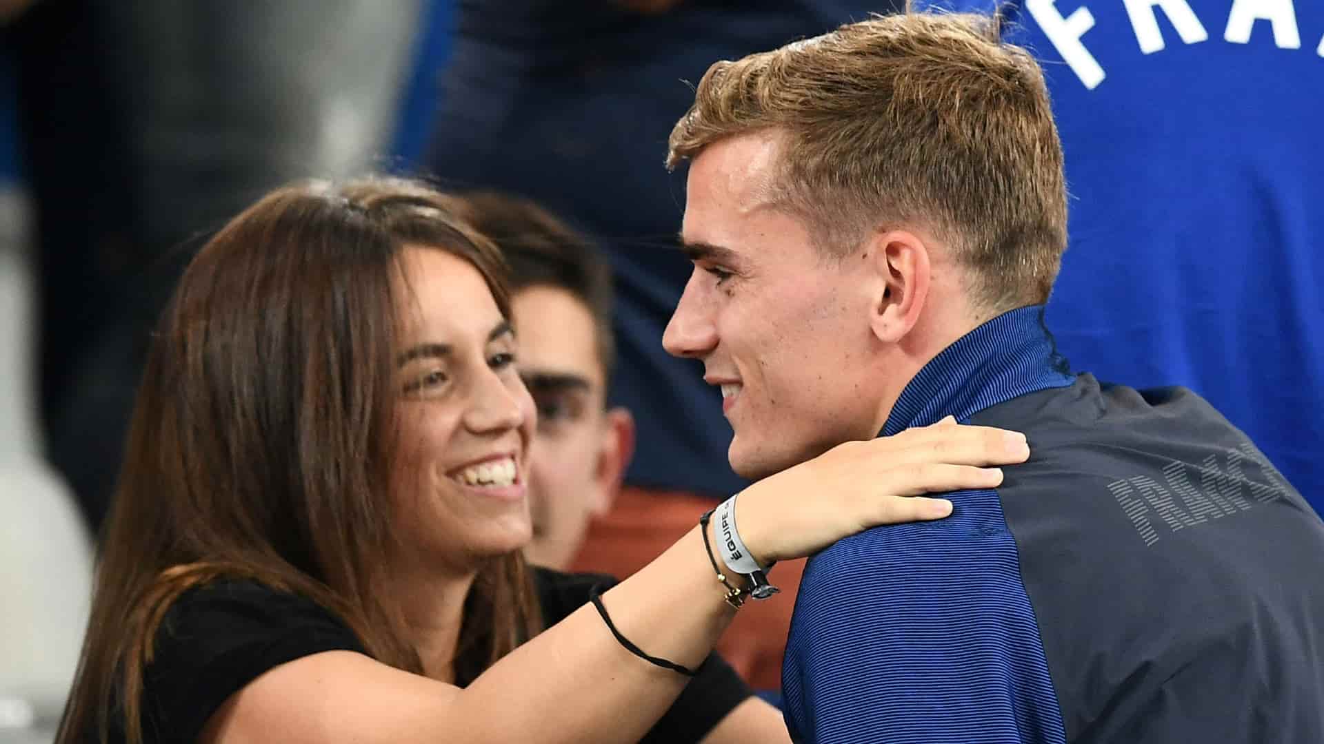 Image of Antoine Griezmann with his wife, Erika Choperena