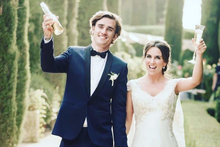 Image of Antoine Griezmann with his wife, Erika Choperena