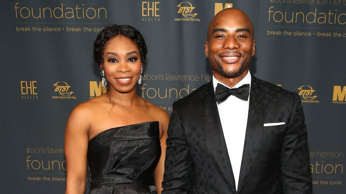 Image of Charlamagne Tha God with his wife, Jessica Gadsden