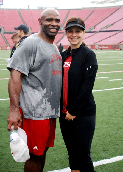 Image of Charlie Strong with his wife, Victoria Strong