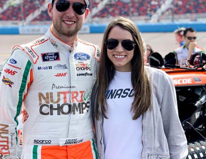 Image of Chase Briscoe with his wife, Marissa Briscoe