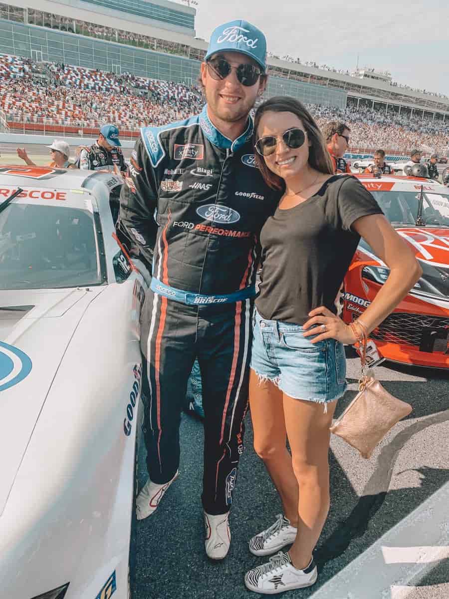 Image of Chase Briscoe with his wife, Marissa Briscoe