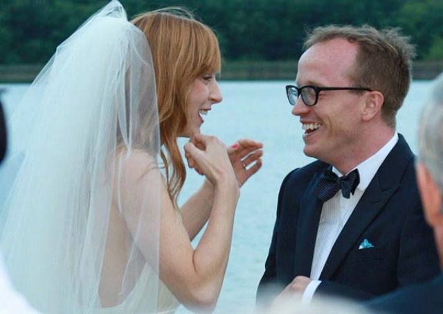 Image of Chris Gethard with his wife, Hallie Bulleit 