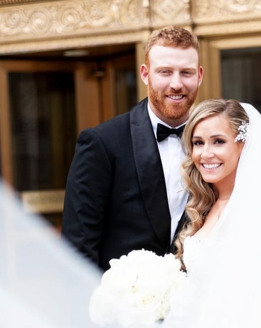Image of Cooper Rush with his wife, Lauryn Rush 