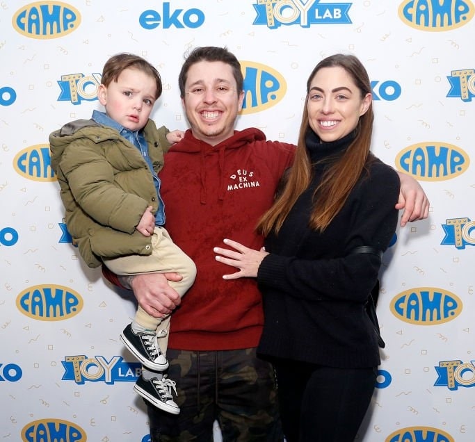 Image of Corey B with his wife, Alicia Marie Aucoin, and their son, Lex Bonalewicz