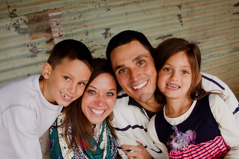 Image of David Pollack with his wife, Lindsey Pollack, and their kids, Nicholas and Leah Pollack