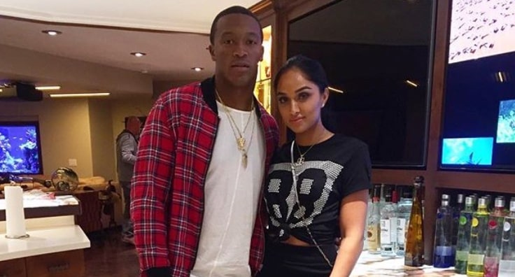 Image of Demaryius Thomas with his girlfriend, Surina Phangura