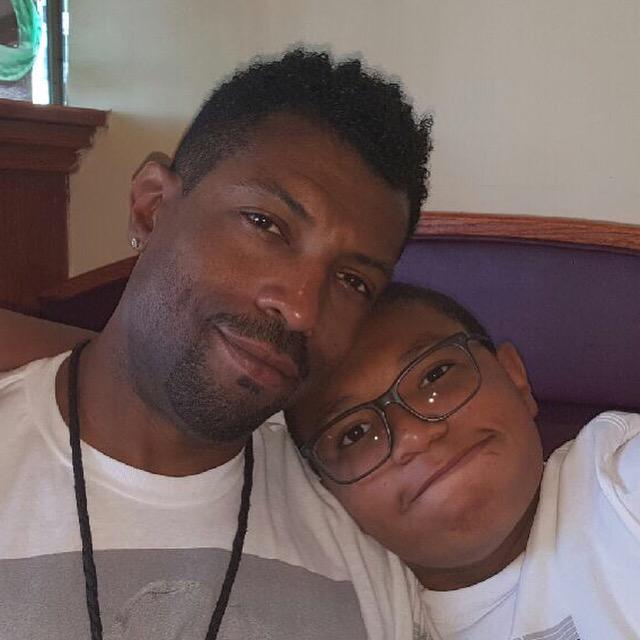 Image of Deon Cole with his son, Dylan Cole