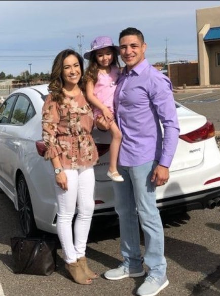 Image of Diego Sanchez with his wife, Bernadette Sanchez, and their daughter, Deijah 