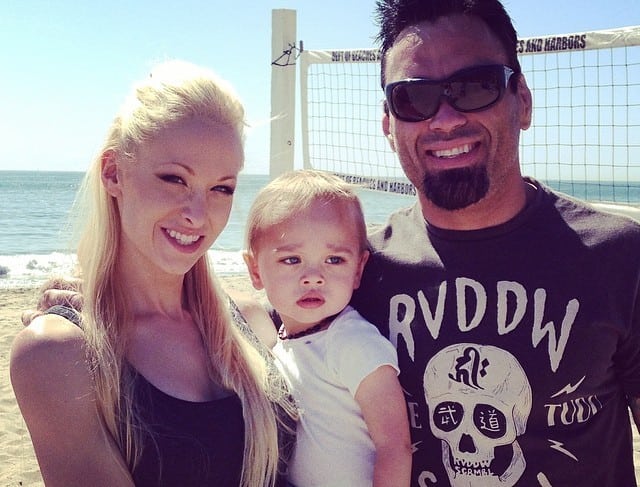 Image of Eddie Bravo with his wife, Lux Kassidy, and their son, Draco Lee