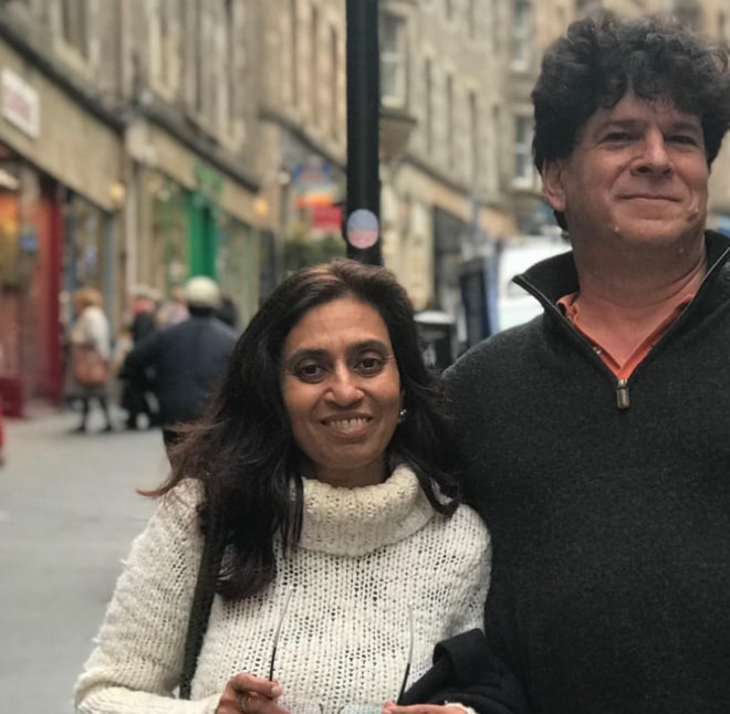 Image of Eric Weinstein with his wife, Pia Malaney