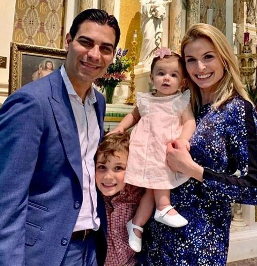 Image of Francis Suarez with his wife, Gloria Fonts Suarez, and their kids, Andrew Xavier and Gloriana Pilar