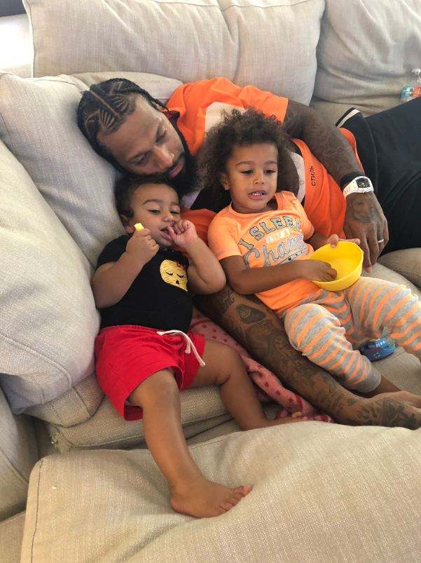 Image of James Johnson with his sons