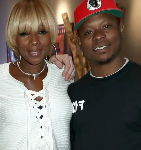 Image of Jason Mitchell with his girlfriend, Mary J. Blidge