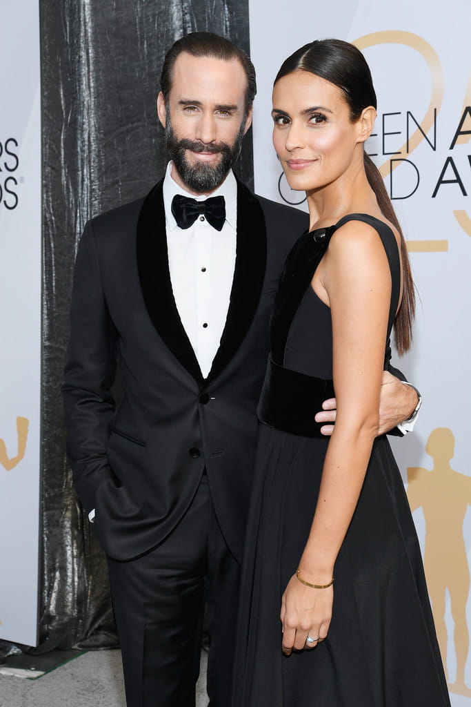 Image of Joseph Fiennes with his wife, María Dolores Diéguez
