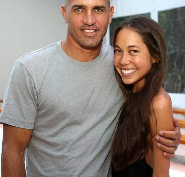Image of Kelly Slater with his wife, Kalani Miller