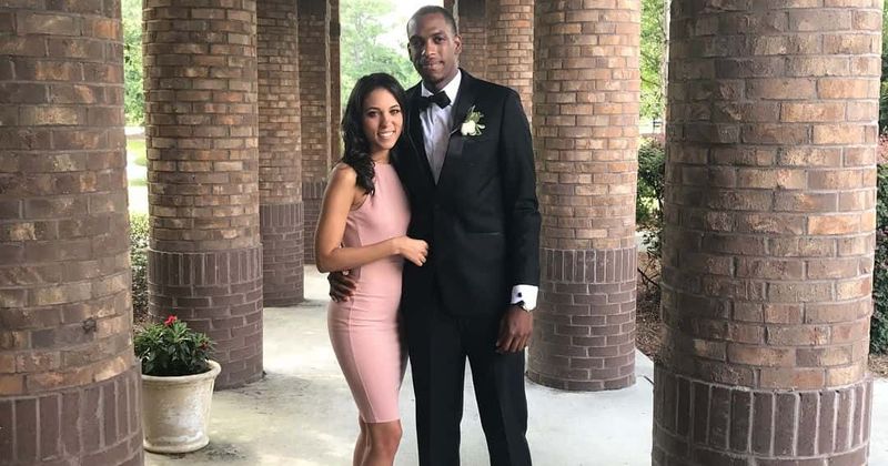 Image of Khris Middleton with his girlfriend, Samantha Dutton 