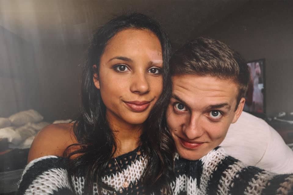 Image of Kyle Guy with his wife, Alexa Jenkins