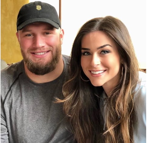 Image of Lane Johnson with his ex-wife, Chelsea Goodman