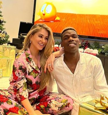 Image of Pogba with his wife, Maria Zulay Salaues