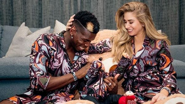 Image of Pogba with his wife, Maria Zulay Salaues