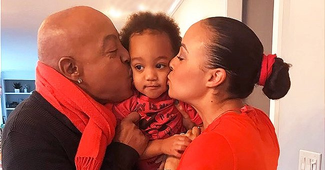 Image of Peabo Bryson with his wife, Tanya Boniface Bryson, and their son, Rober Kittrick Peabo