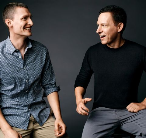 Image of Peter Thiel with his partner, Matt Danzeisen