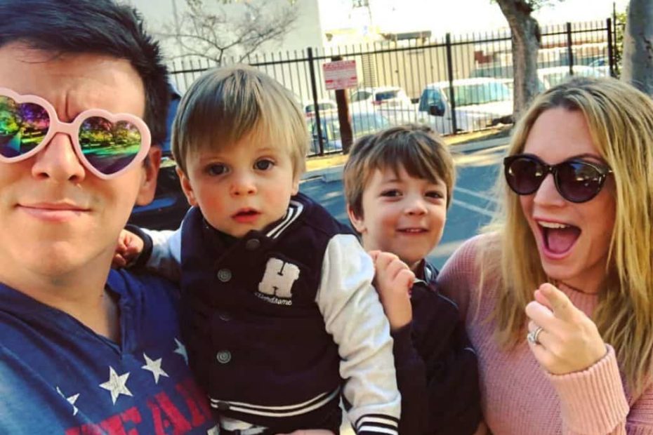 Image of Philip DeFranco with his wife, Lindsay Jordan Doty, and their sons, Philip "Trey" DeFranco III and Carter William DeFranco