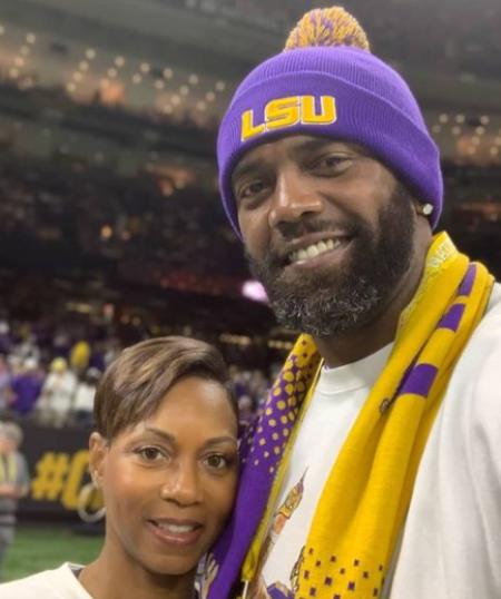 Image of Randy Moss with his wife, Lydia Moss