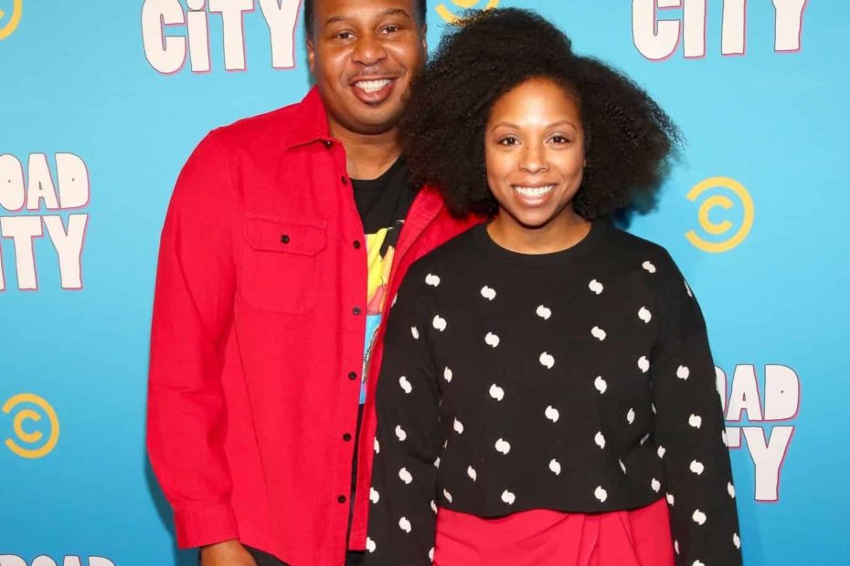 Image of Roy Wood Jr. with his partner, Salone Monet
